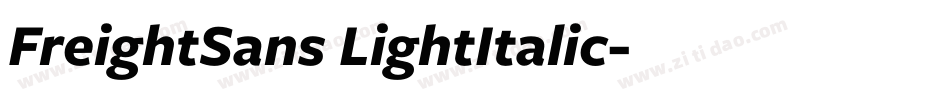FreightSans LightItalic字体转换